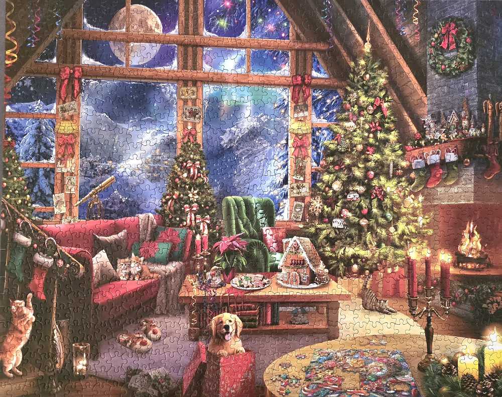 Holiday Home. NEW ❤️🧩 - White Mountain puzzle collectible [Barcode 724819269228] - Main Image 2