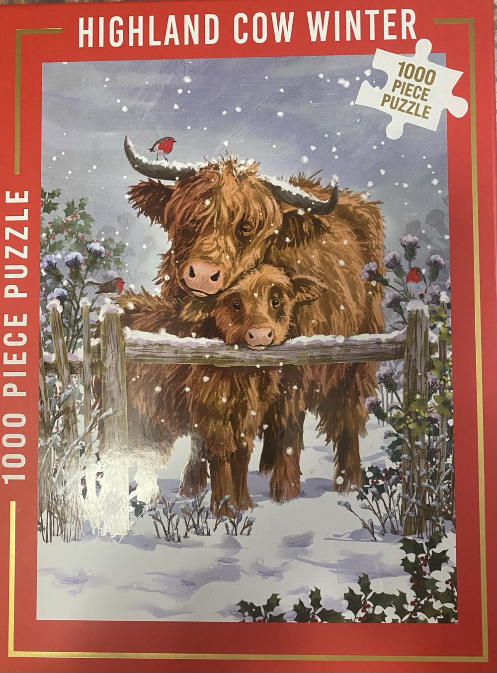 Highland Cow winter - Eccolo Ltd puzzle collectible - Main Image 2