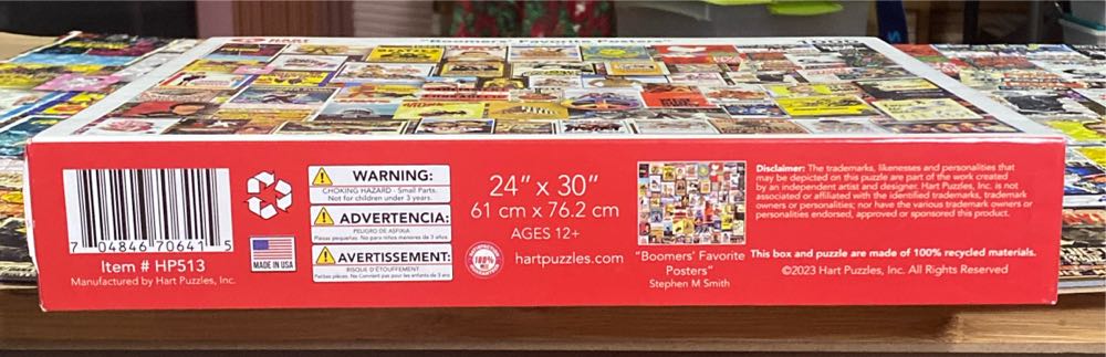 Boomers’ Favorite Posters - Hart Puzzles Inc. puzzle collectible [Barcode 704846706415] - Main Image 4