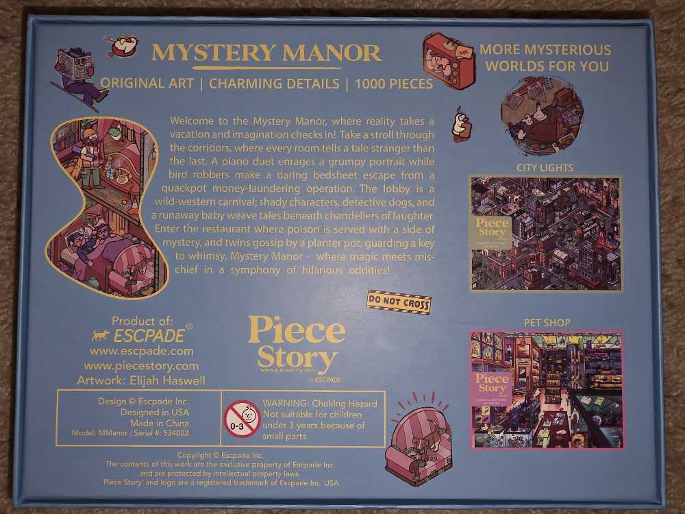 Piece Story 3: Mystery Manor - Escpade puzzle collectible - Main Image 2