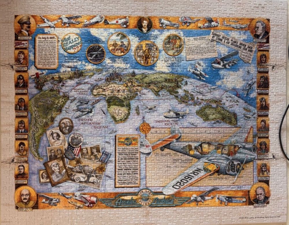 Amelia Earhart🆕 - Bepuzzled Blueprints puzzle collectible [Barcode 023332400102] - Main Image 2