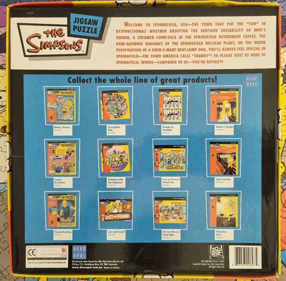 The Simpsons Spooky - Blue Opal puzzle collectible [Barcode 633793006975] - Main Image 3