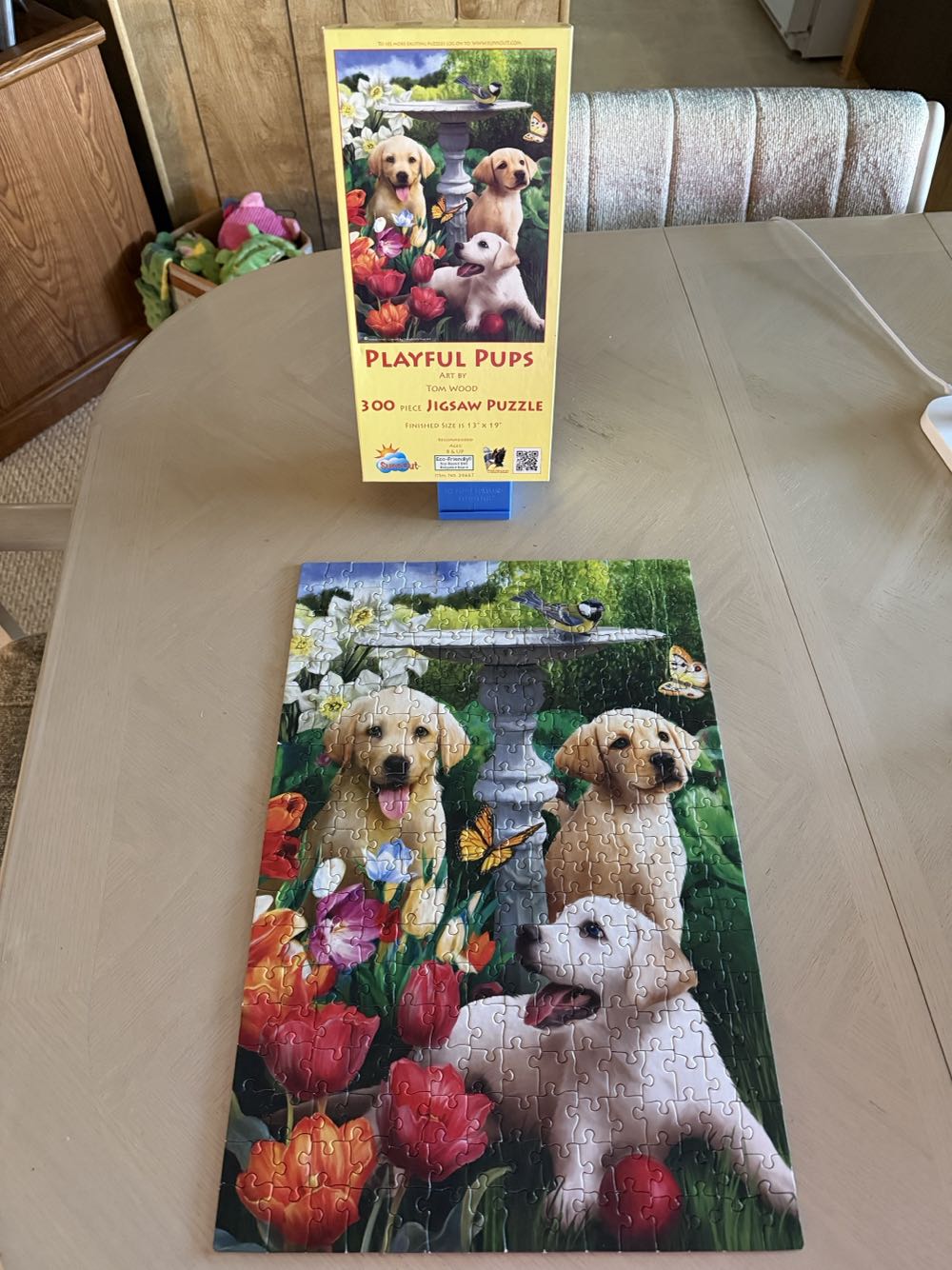 Playful Pups - SunsOut puzzle collectible [Barcode 796780286672] - Main Image 3