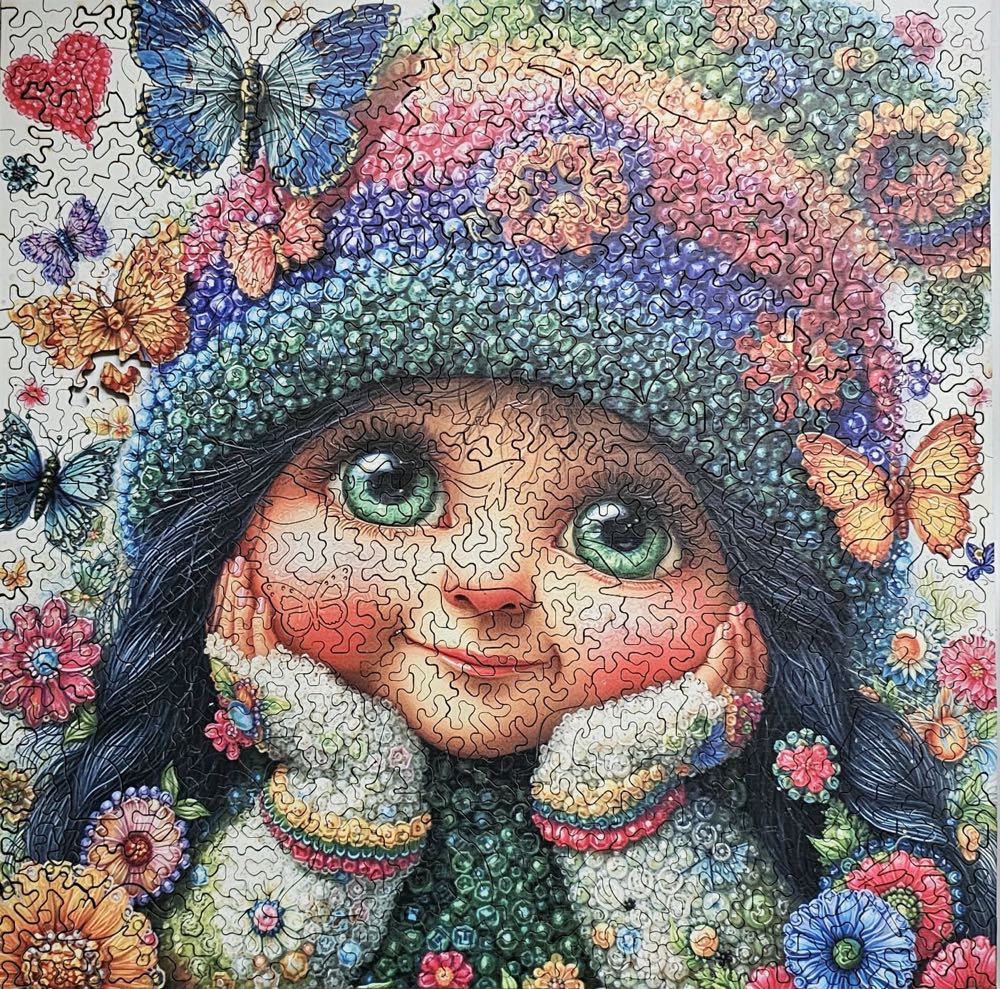 Wooden Dreamy Rainbow Flower Girl - Wooden Puzzle puzzle collectible - Main Image 2