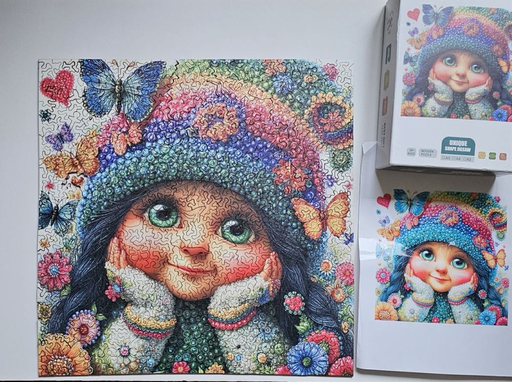 Wooden Dreamy Rainbow Flower Girl - Wooden Puzzle puzzle collectible - Main Image 3