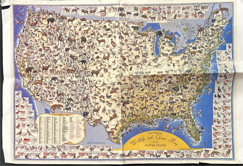 American Wildlife & Game Map  puzzle collectible - Main Image 2