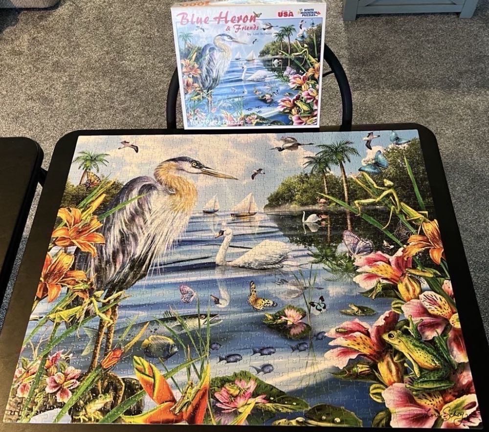 Blue Heron & Friends - White Mountain puzzle collectible [Barcode 724819251087] - Main Image 3
