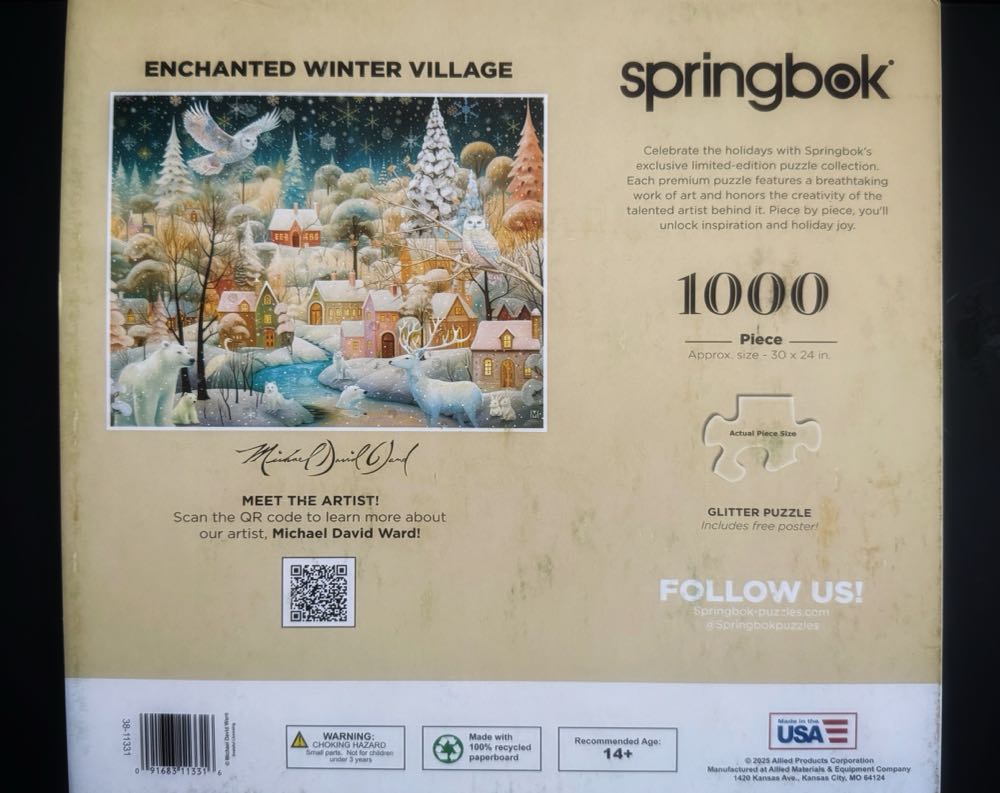 Enchanted Winter Village - Springbok puzzle collectible [Barcode 091683113316] - Main Image 3