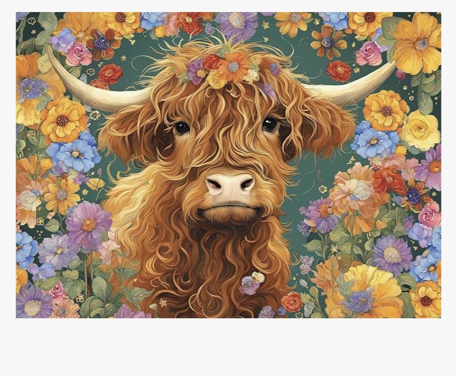 Highland Cow - Peter Pauper Press puzzle collectible [Barcode 9781441346438] - Main Image 2