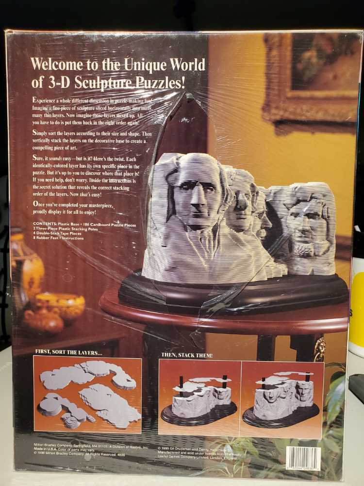 Mount Rushmore 3d Sculpture Puzzle - Milton Bradley puzzle collectible [Barcode 032244048364] - Main Image 2