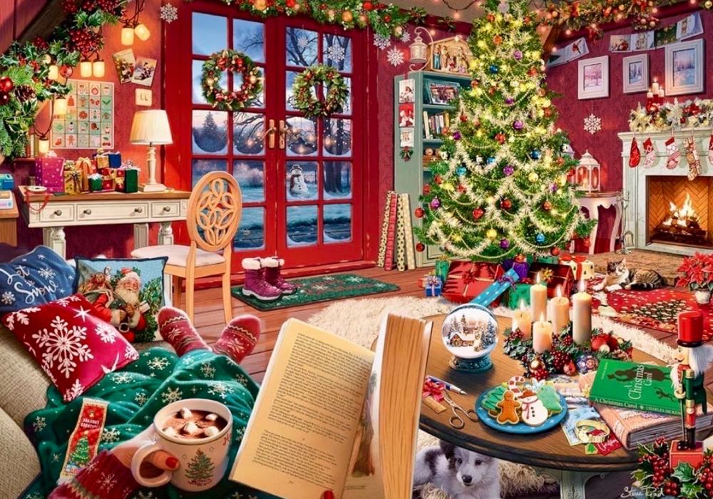 My Cozy Place : Cozy Christmas Retreat - Ravensburger puzzle collectible [Barcode 4005555018056] - Main Image 2