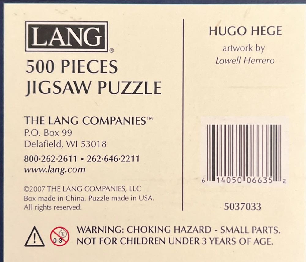 Hugo Hege - Lang 🇺🇲 puzzle collectible [Barcode 614050066352] - Main Image 2