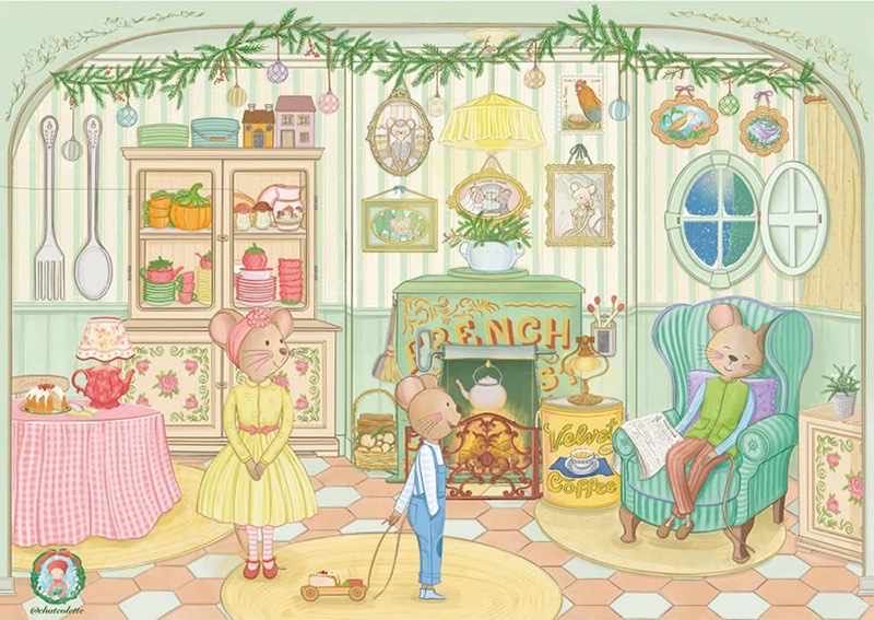 Christmas Mouse House - Magnolia puzzle collectible [Barcode 8699375062151] - Main Image 2