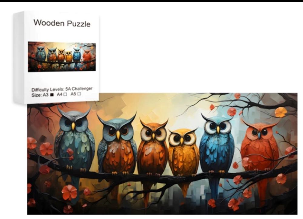 Owl Family  puzzle collectible - Main Image 2