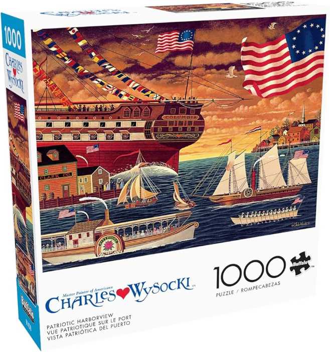 Patriotic Harborview - Buffalo Games & Puzzles puzzle collectible [Barcode 079346133376] - Main Image 2