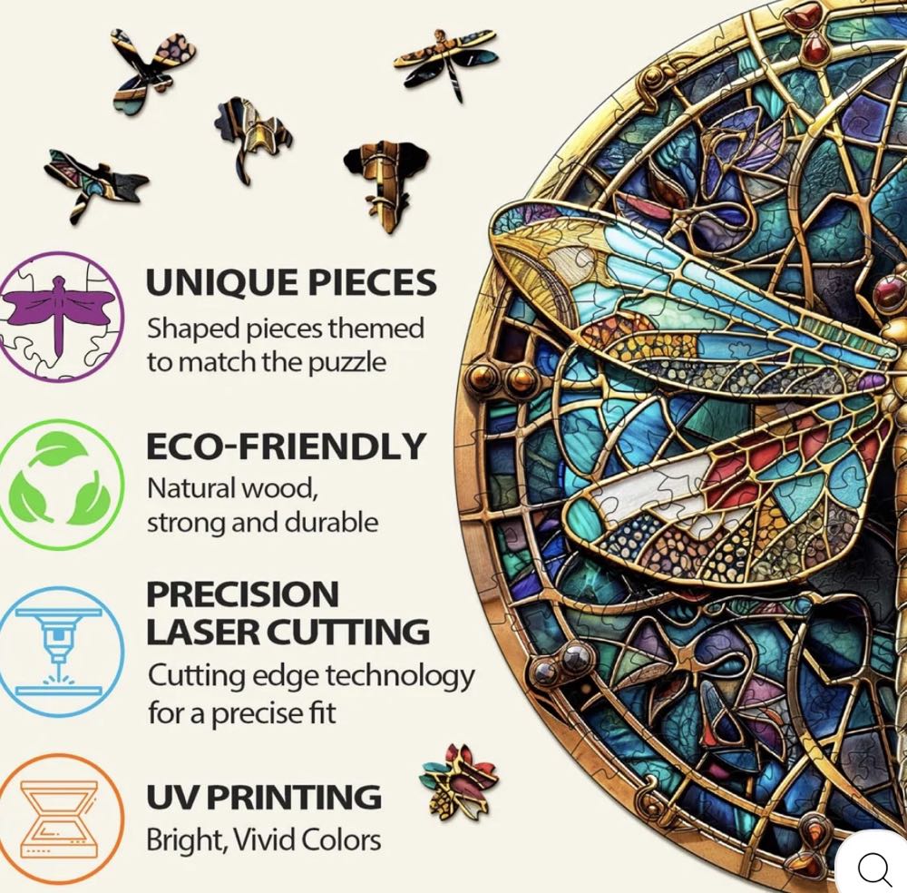 Vintage Dragonfly - Woodbests puzzle collectible - Main Image 3