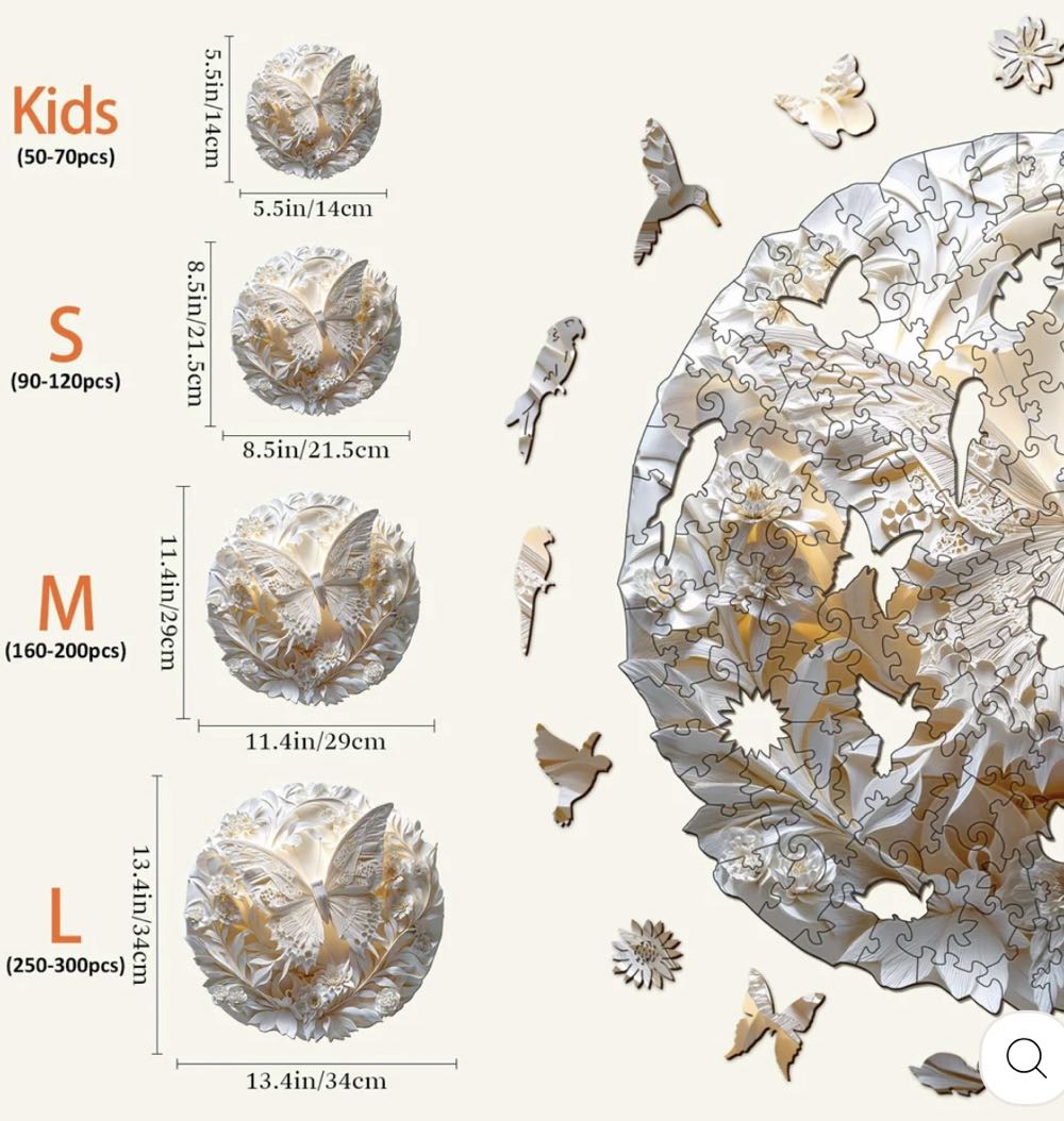 3D Paper Butterfly - Woodbests puzzle collectible - Main Image 4