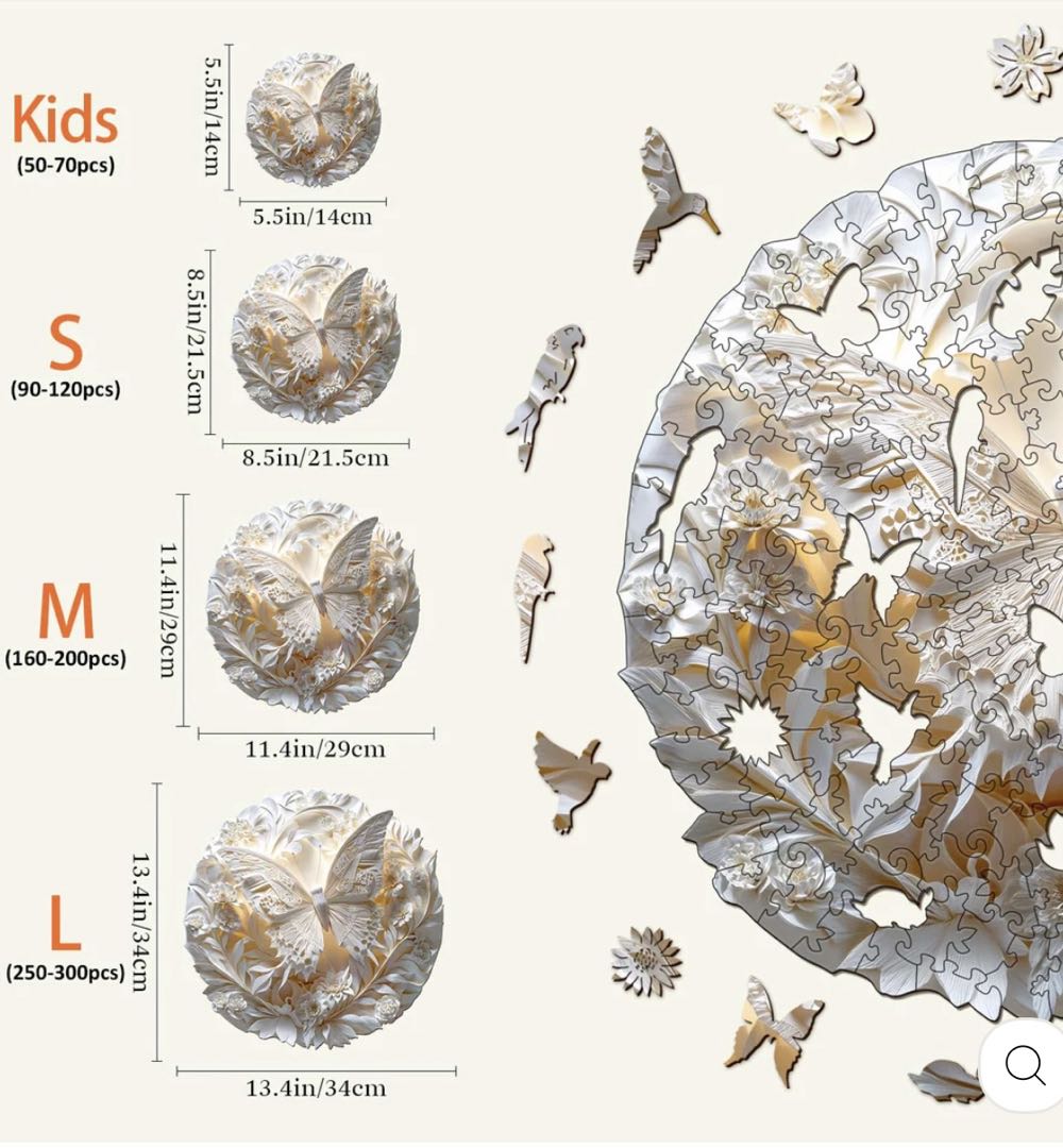 3D Paper Butterfly - Woodbests puzzle collectible - Main Image 6