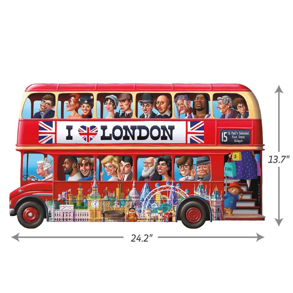 Double Decker Bus - Boardwalk Puzzle Company puzzle collectible - Main Image 2