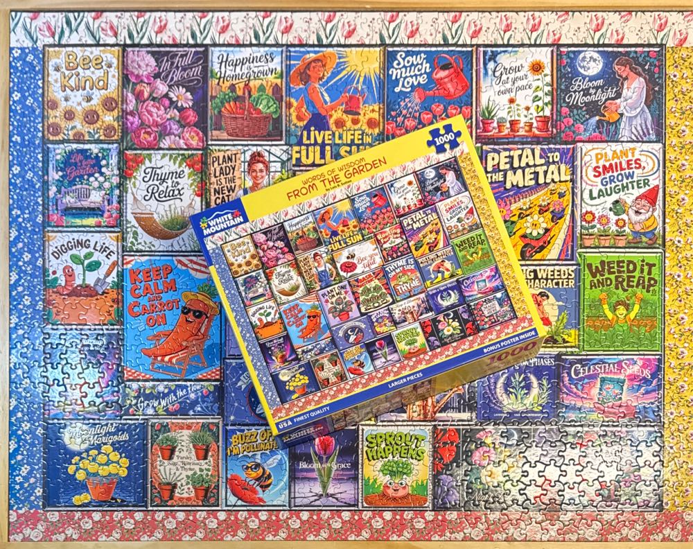 Y-Words Of Wisdom From The Garden - White Mountain Puzzles puzzle collectible [Barcode 724819269808] - Main Image 3