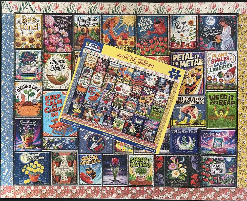 Y-Words Of Wisdom From The Garden - White Mountain Puzzles puzzle collectible [Barcode 724819269808] - Main Image 4