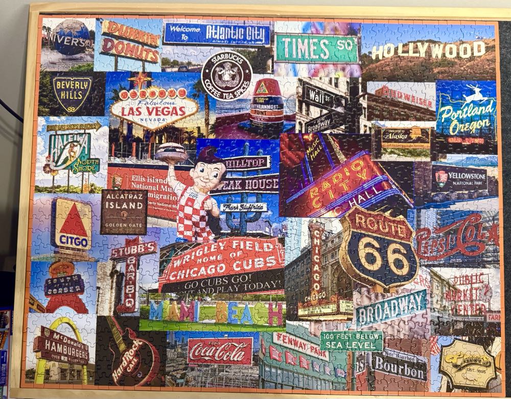 Signs Across America-selling - White Mountain Puzzles puzzle collectible [Barcode 724819269853] - Main Image 2