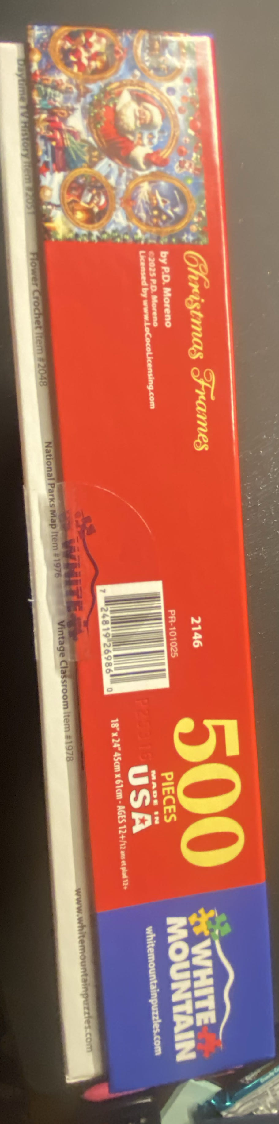 Christmas Frames - White Mountain puzzle collectible [Barcode 724819268004] - Main Image 2