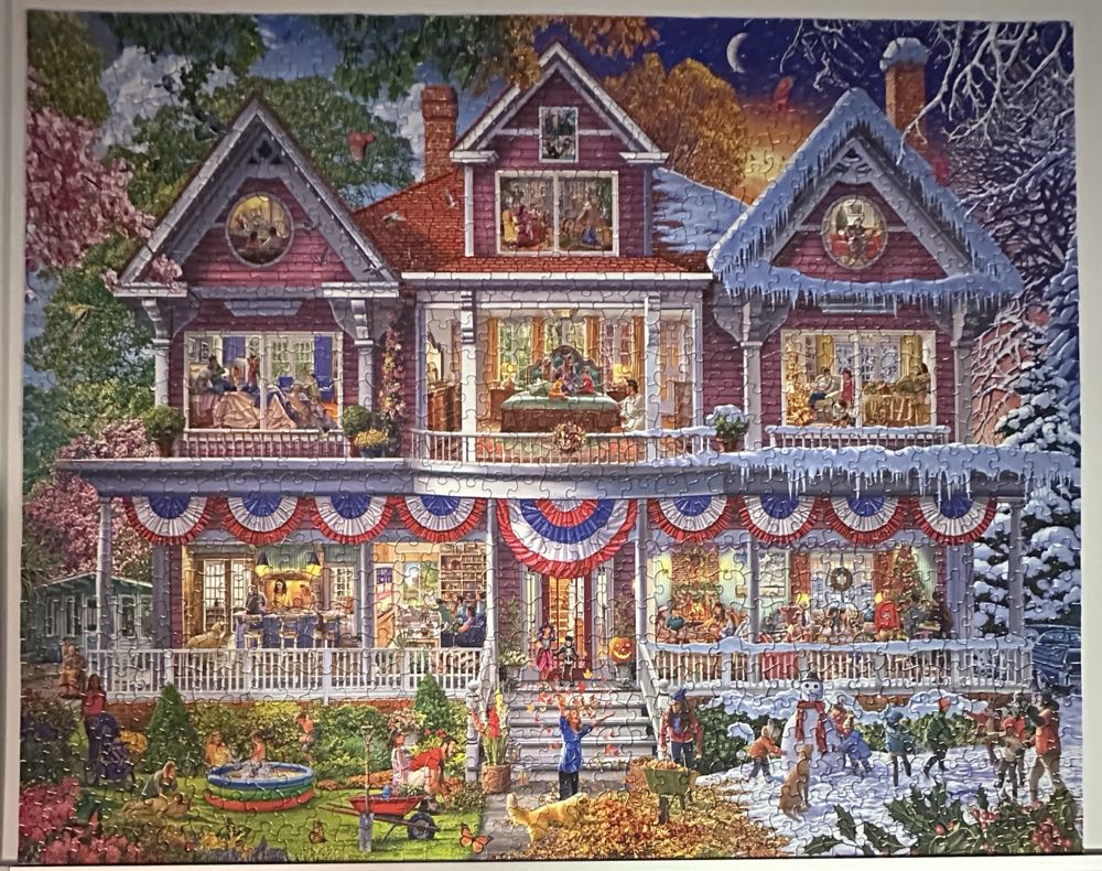 Four Season House - White Mountain puzzle collectible [Barcode 724819269785] - Main Image 3