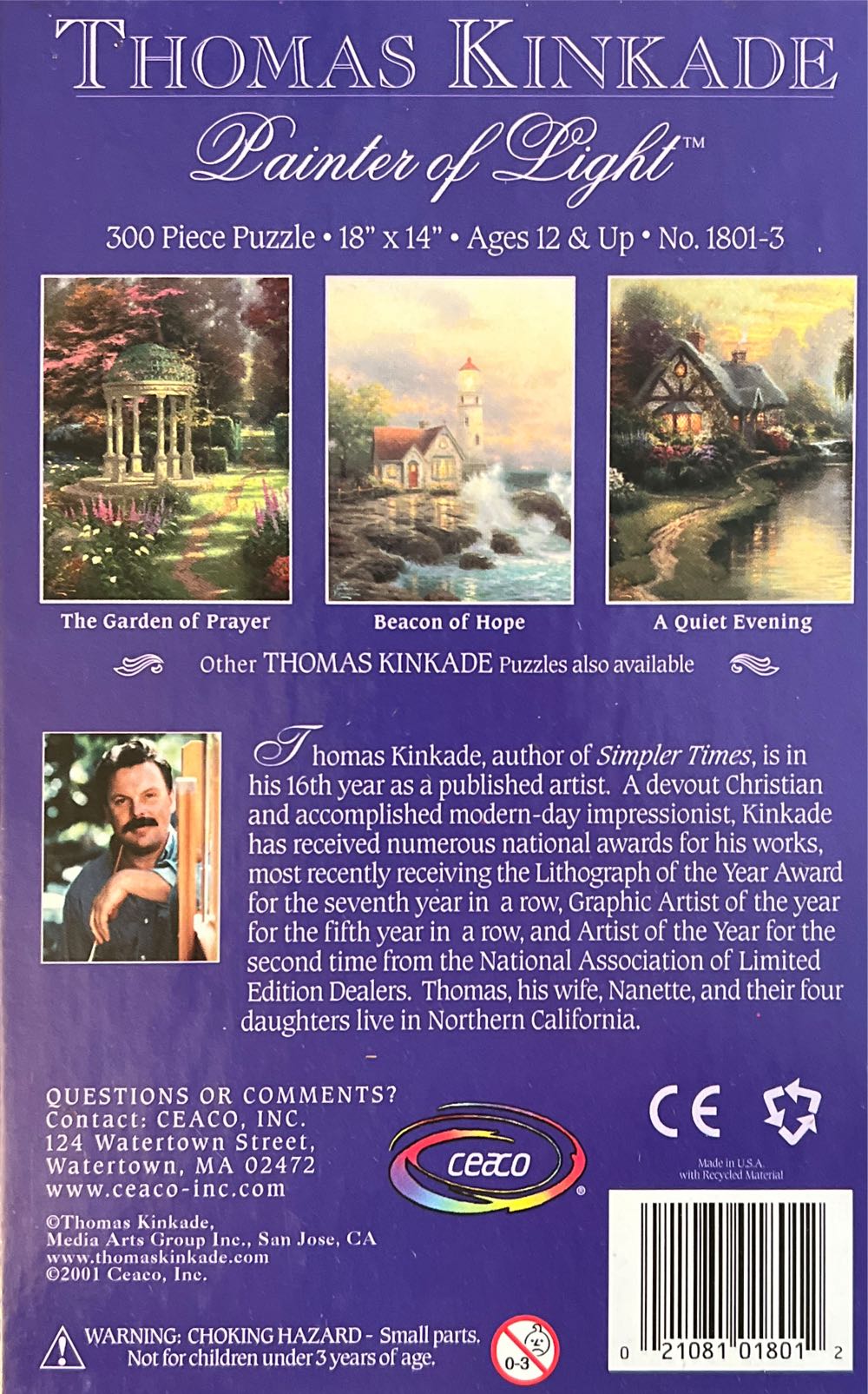 Hidden Cottage II - Ceaco puzzle collectible [Barcode 021081018012] - Main Image 3