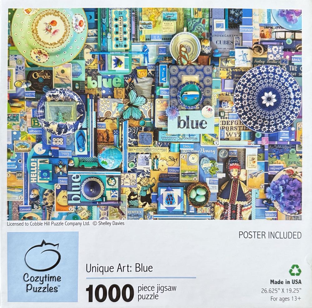 Unique Art : Blue - Cosytime Puzzles puzzle collectible - Main Image 2