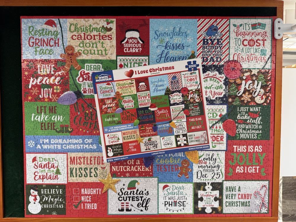 I Love Christmas - White Mountain Puzzles puzzle collectible [Barcode 724819269938] - Main Image 3