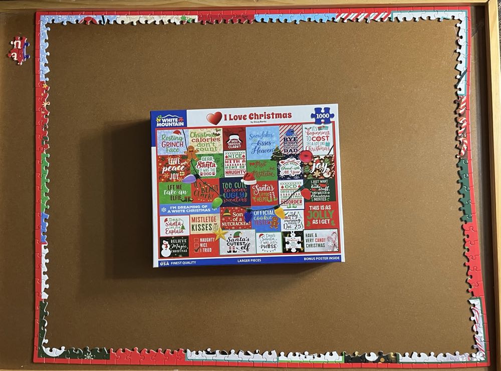 I Love Christmas - White Mountain Puzzles puzzle collectible [Barcode 724819269938] - Main Image 4