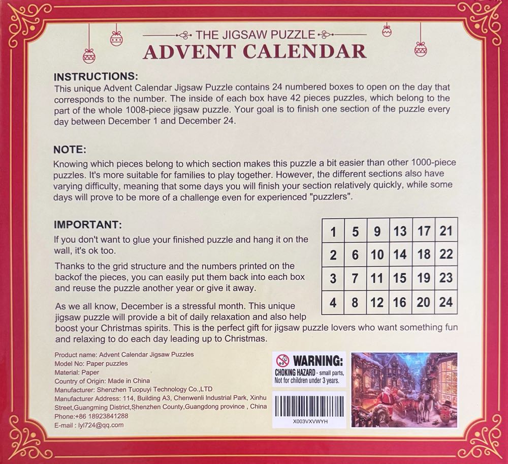 Polar Christmas Eve*^ - Unbranded puzzle collectible - Main Image 3