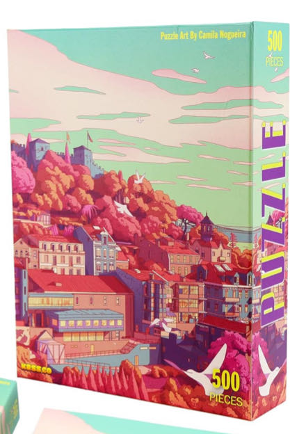 Lisbon Cliffside Puzzle 500pcs - de bored puzzle collectible [Barcode 810015928202] - Main Image 2