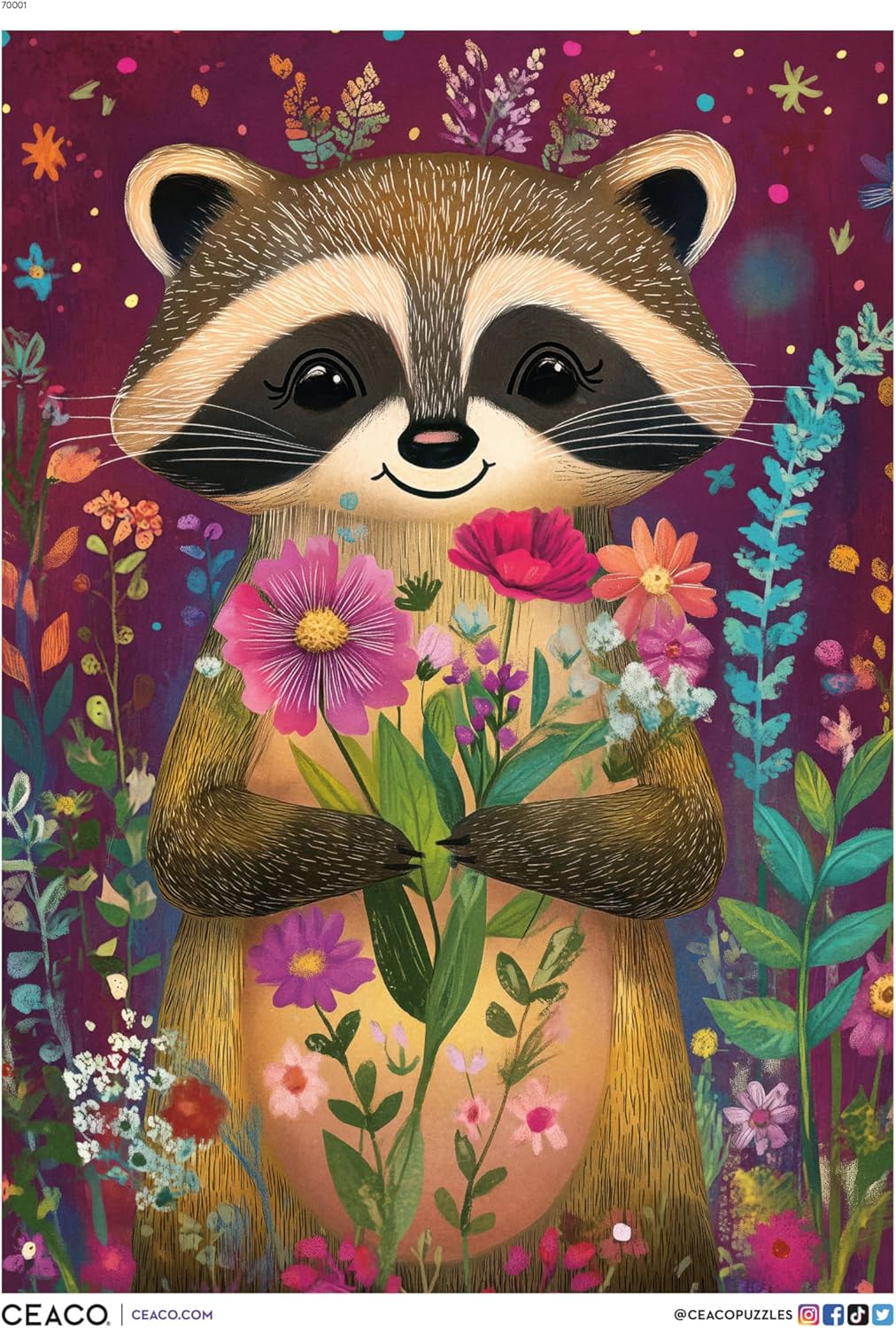 Raccoon Cutie (NIB) Seth - Ceaco puzzle collectible - Main Image 2