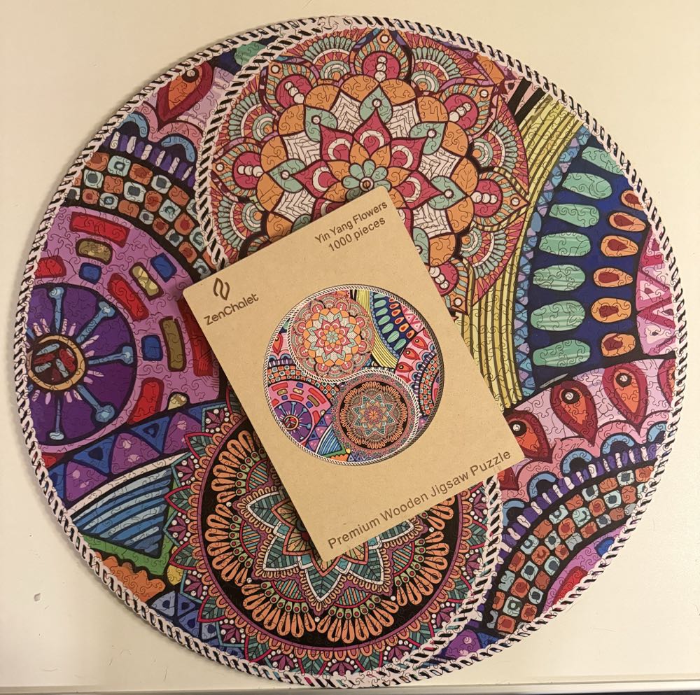 Wooden Jigsaw Zenchalet Yin Yang Flowers Wooden - Zen Chalet puzzle collectible [Barcode 850043982661] - Main Image 2