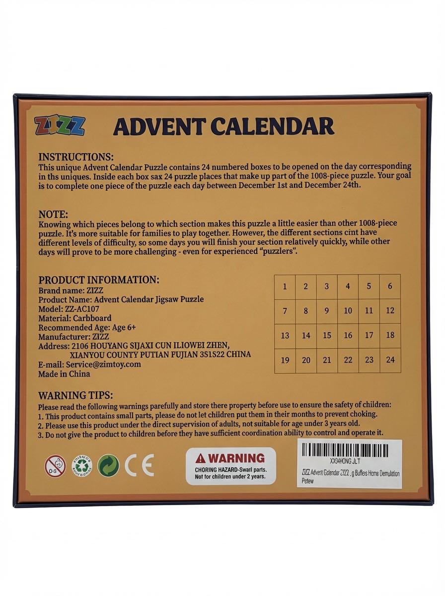 Advent Calendar Jigsaw Puzzle: The Birth of Jesus - ZIZZ puzzle collectible - Main Image 2