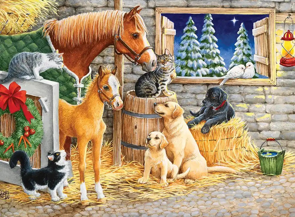 An Evening With Friends (NIB) Cheryl  - Bits And Pieces puzzle collectible - Main Image 2