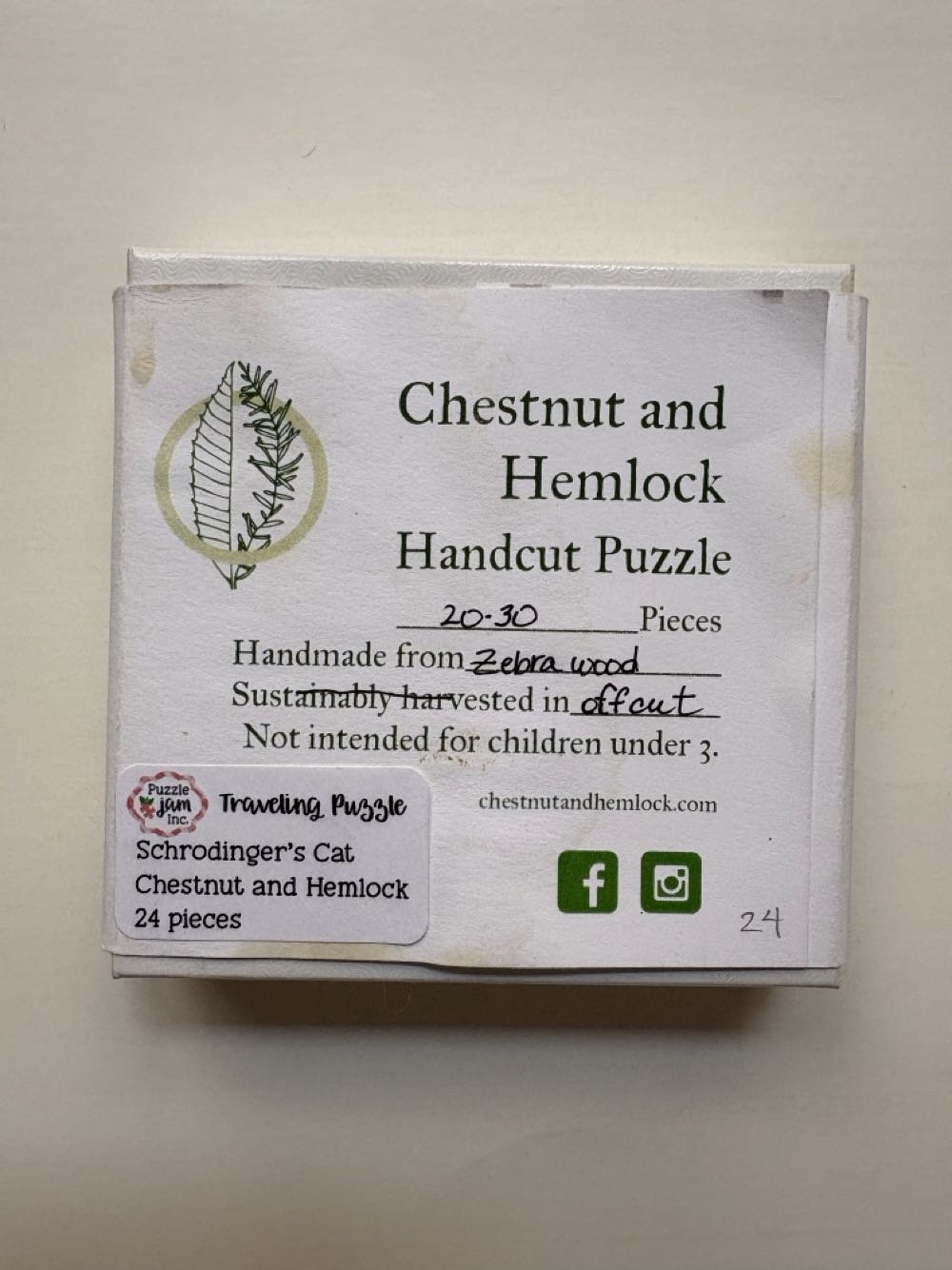 Schrodinger’s Cat - Chestnut & Hemlock puzzle collectible - Main Image 4