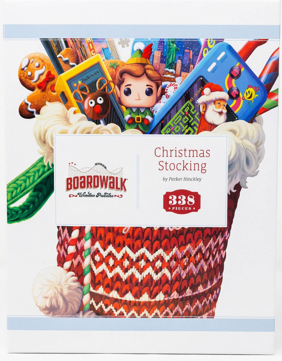 Christmas Stocking - Boardwalk Wooden Puzzles puzzle collectible [Barcode 671095330190] - Main Image 2