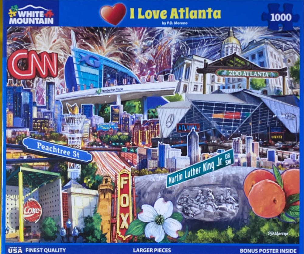 I Love Atlanta - White Mountain Puzzles puzzle collectible [Barcode 724819269839] - Main Image 2