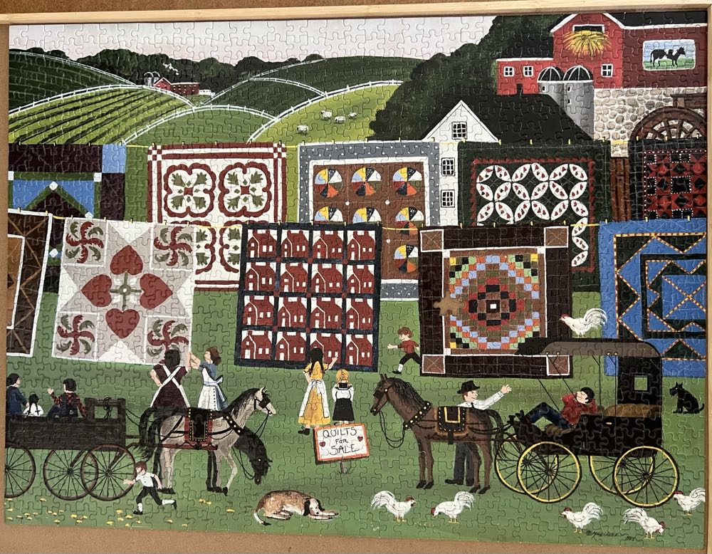 Blue Ribbon Quilts - Bits & Pieces puzzle collectible - Main Image 2