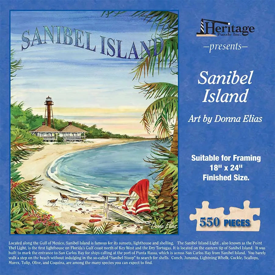 Sanibel Lighthouse - Heritage Puzzle Inc puzzle collectible [Barcode 654497105313] - Main Image 2