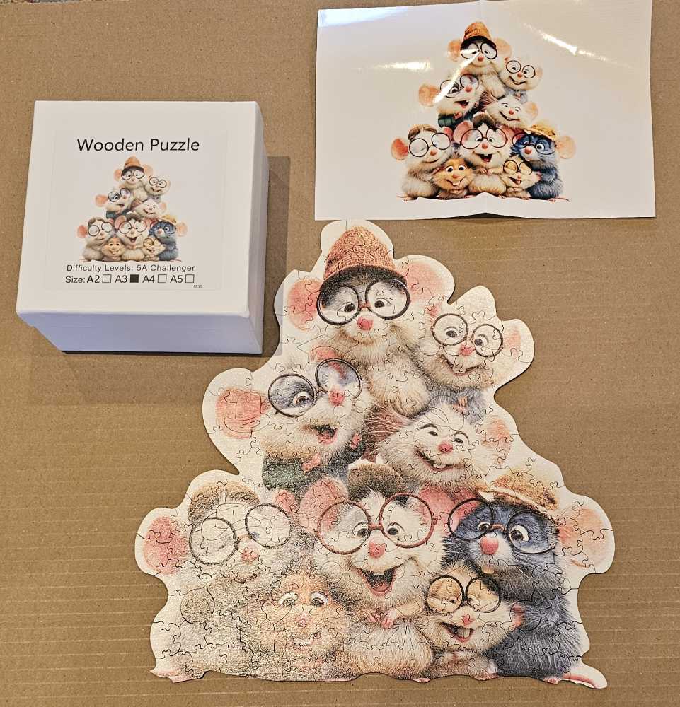 Cute Mouse - Wooden Puzzle puzzle collectible [Barcode 40032792526] - Main Image 3