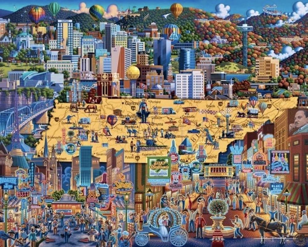 Best of Tennessee 🆕 - Dowdle Folk Art puzzle collectible [Barcode 671095004022] - Main Image 2