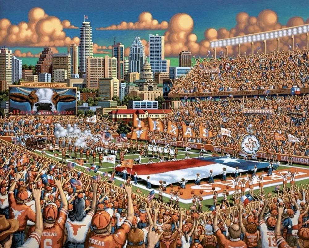 University of Texas Longhorns 🆕 - Dowdle Folk Art puzzle collectible [Barcode 671095002554] - Main Image 2
