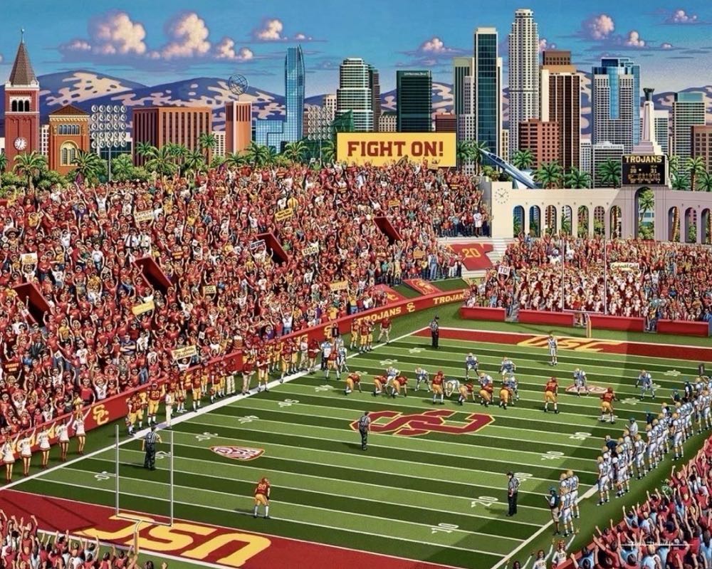 University of Southern California Trojans 🆕 - Dowdle Folk Art puzzle collectible [Barcode 671095002868] - Main Image 2