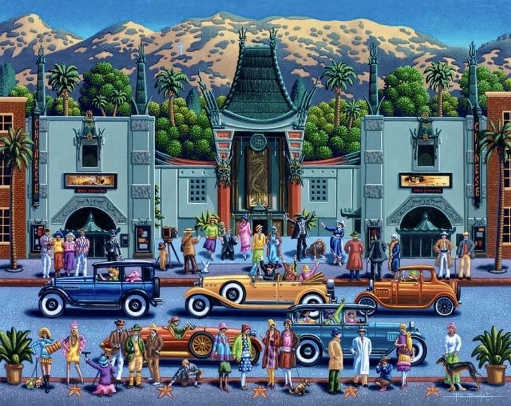 Hollywood 🆕 - Dowdle Folk Art puzzle collectible [Barcode 671095002158] - Main Image 2