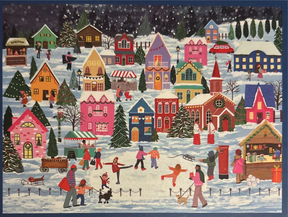 Hometown Christmas - Puzzle Folk puzzle collectible [Barcode 634052782296] - Main Image 2