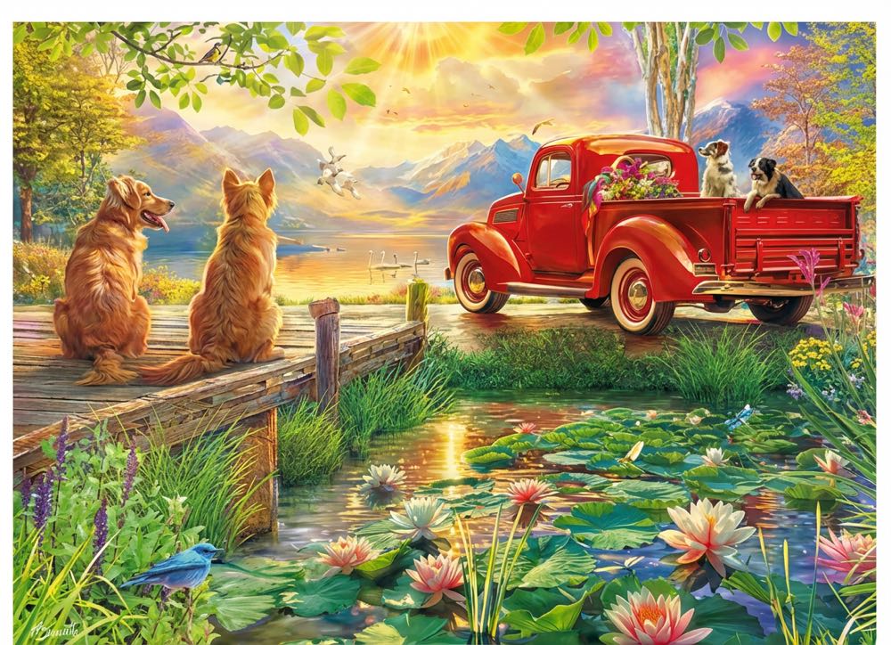 Masterpieces Puzzle Co. Simple Times 4 Pack 500 Pc. Each Mary Ann Vessey